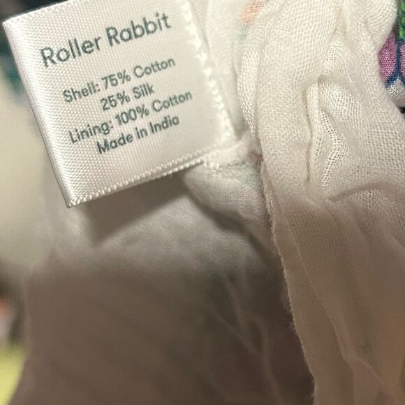 Anthropologie Roller Rabbit Blomst Doe silk & cotton floral shirred sundress - Picture 9 of 9